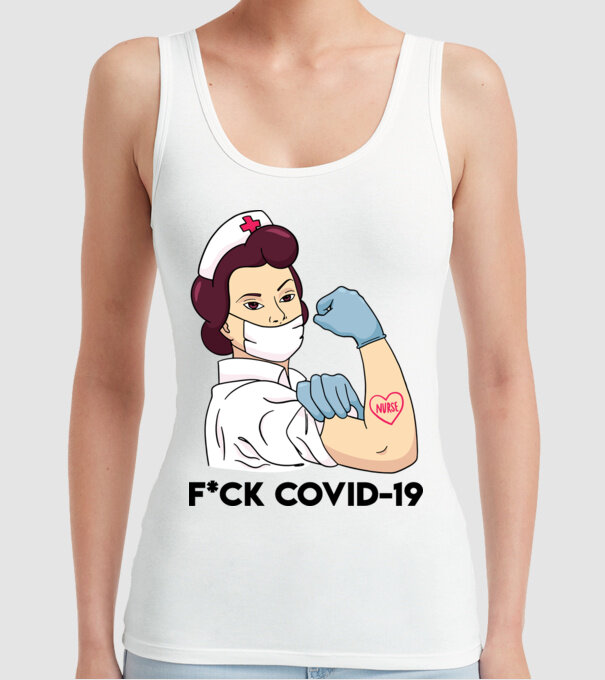 FCK Covid-19 Coronavirus model alb pe tricou