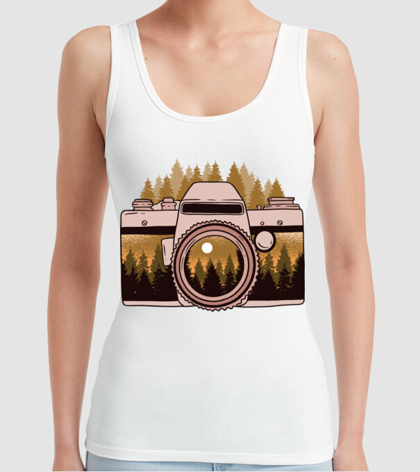 Natură Fotograf tricou fotograf model alb pe tricou