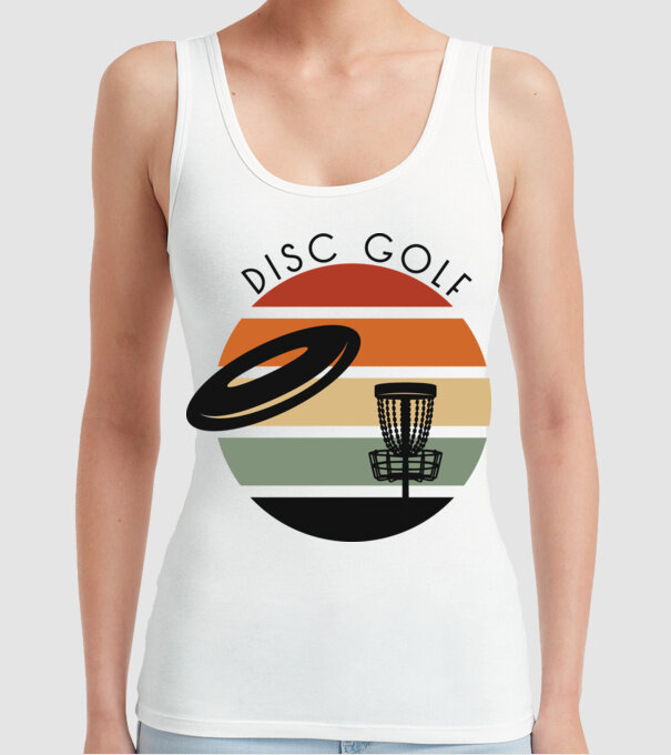 Frizbi Golf model alb pe tricou