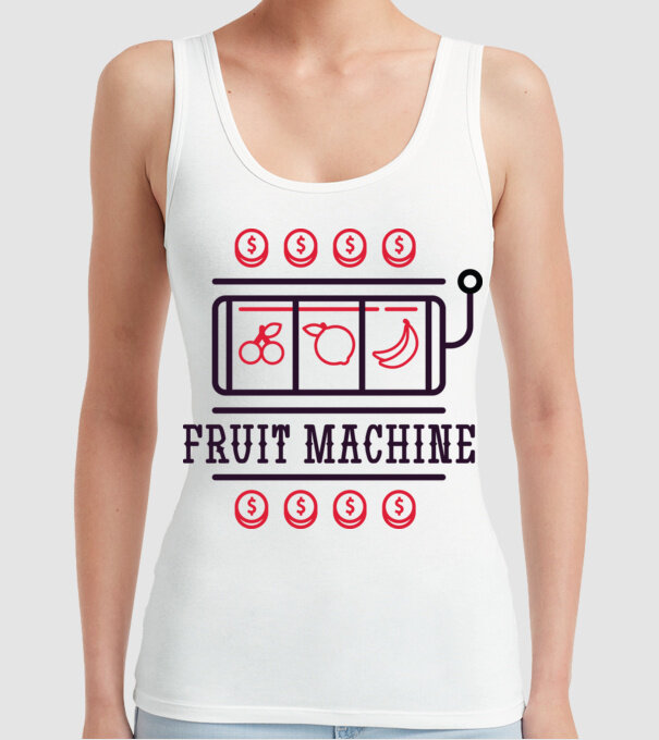 Fruit Machine Slot Machine model alb pe tricou