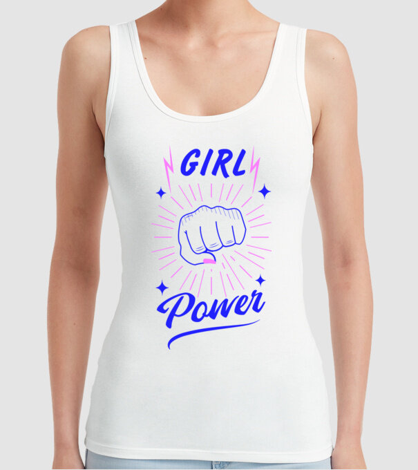Girl Power Ziua Femeii model alb pe tricou