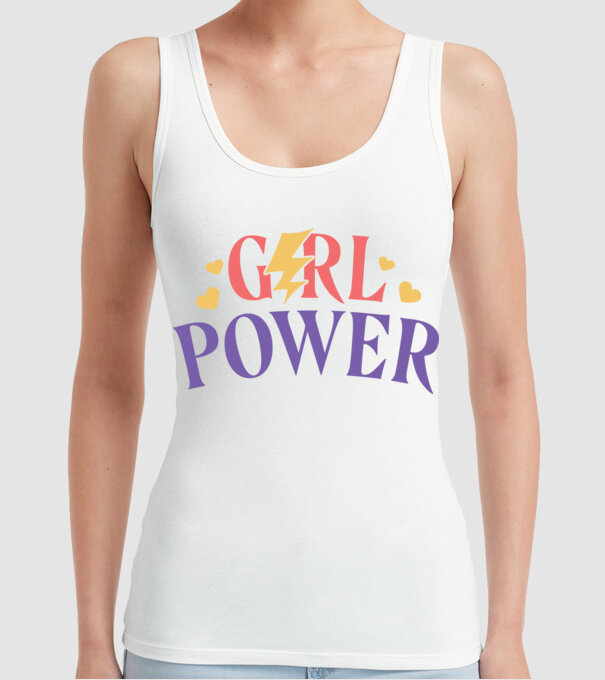 Girl Power Ziua Femeii model alb pe tricou
