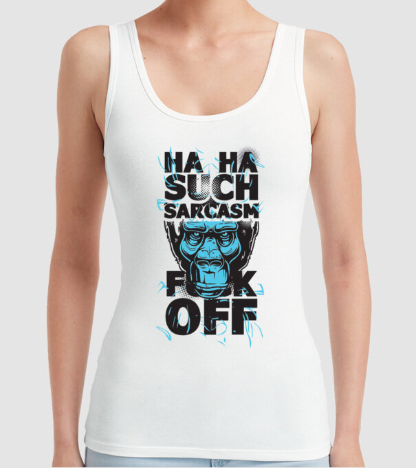 Haha, Such Sarcasm model alb pe tricou