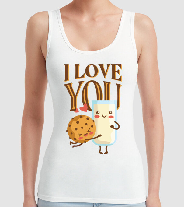 'I Love You tricou drăguț cuplu pentru Valentine''s Day' model alb pe tricou