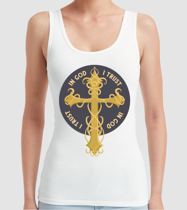 In God We Trust model alb pe tricou