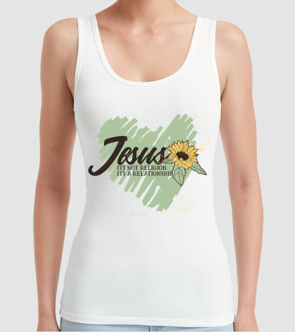 Inima lui Isus - Nu o religie, ci o relație model alb pe tricou
