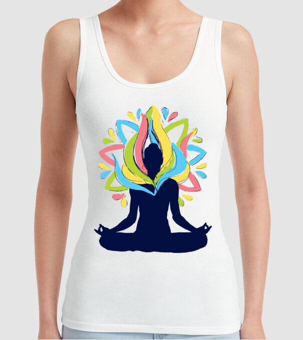 Energii Yoga Meditație model alb pe tricou