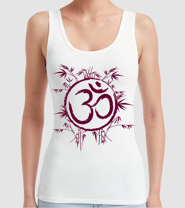 Simbol Yoga model alb pe tricou