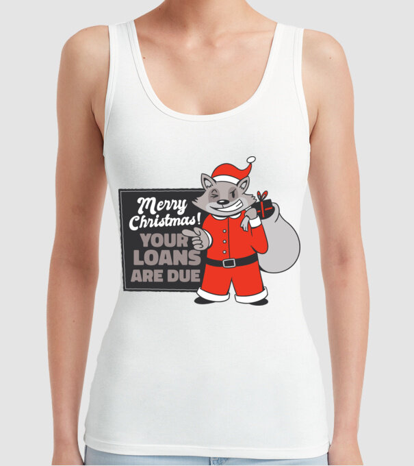 Raton de Crăciun model alb pe tricou