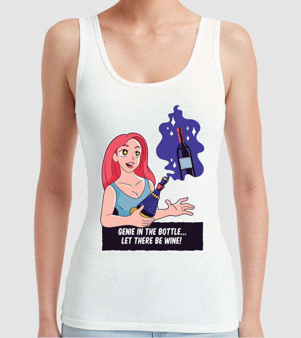 Dorința mea, să fie vin model alb pe tricou