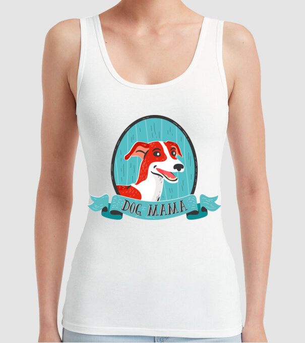 Câine Mamă model alb pe tricou