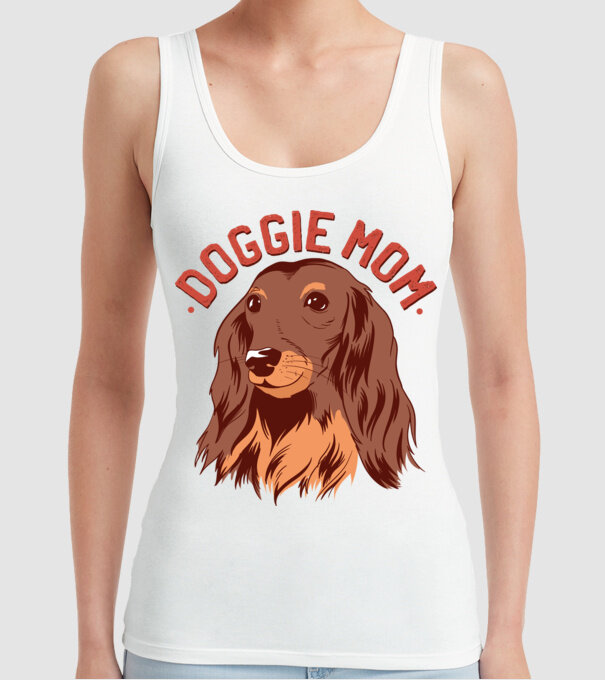 Mamă de Câine model alb pe tricou