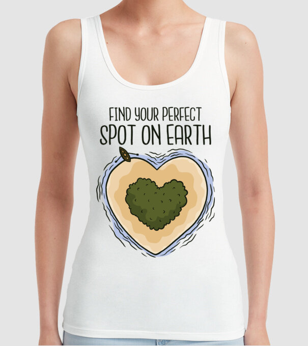 Insulă nelocuită model alb pe tricou