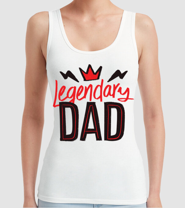 Tată legendar model alb pe tricou