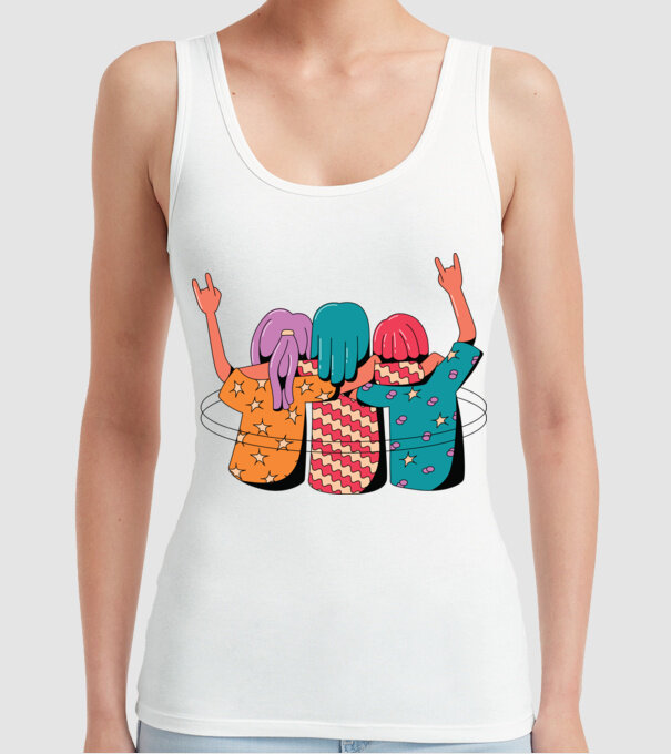 Cele mai bune prietene model alb pe tricou