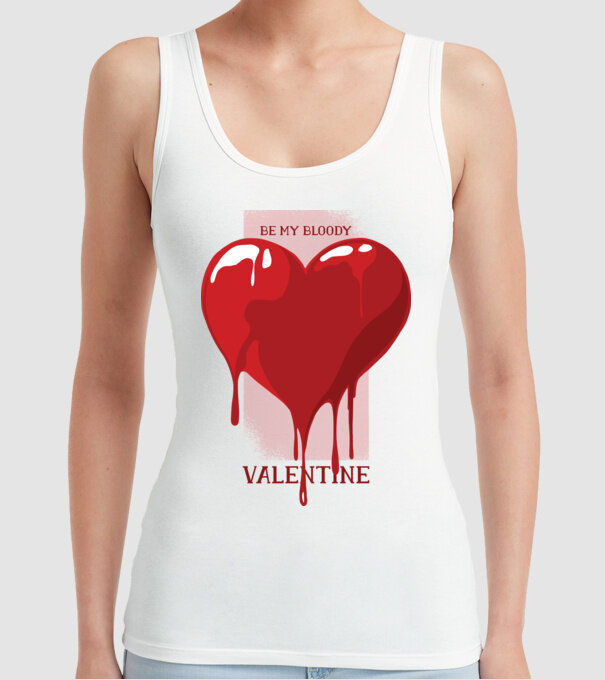 Fii dragostea mea - Be my bloody Valentine model alb pe tricou