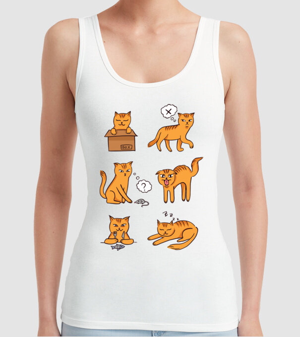 Caracteristici Pisică model alb pe tricou