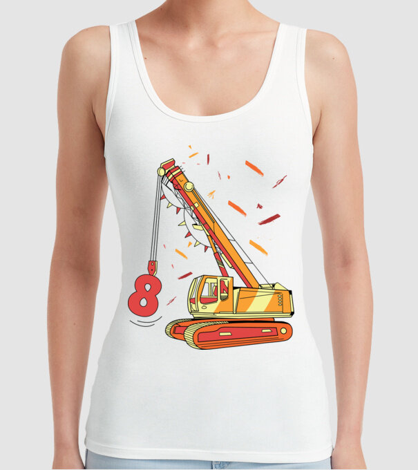 Prindere 8th Birthday model alb pe tricou