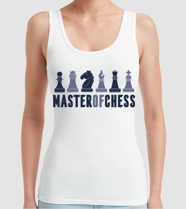 Master of Chess model alb pe tricou
