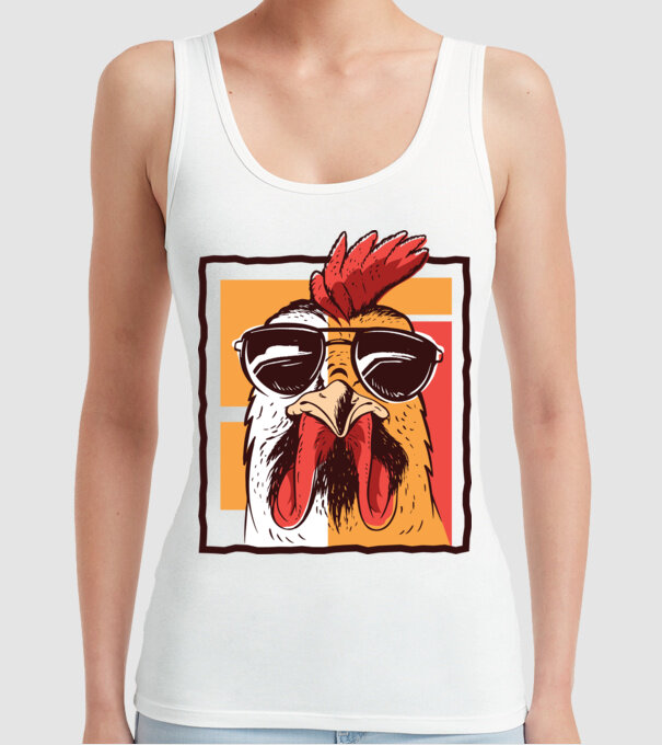Pui cool model alb pe tricou