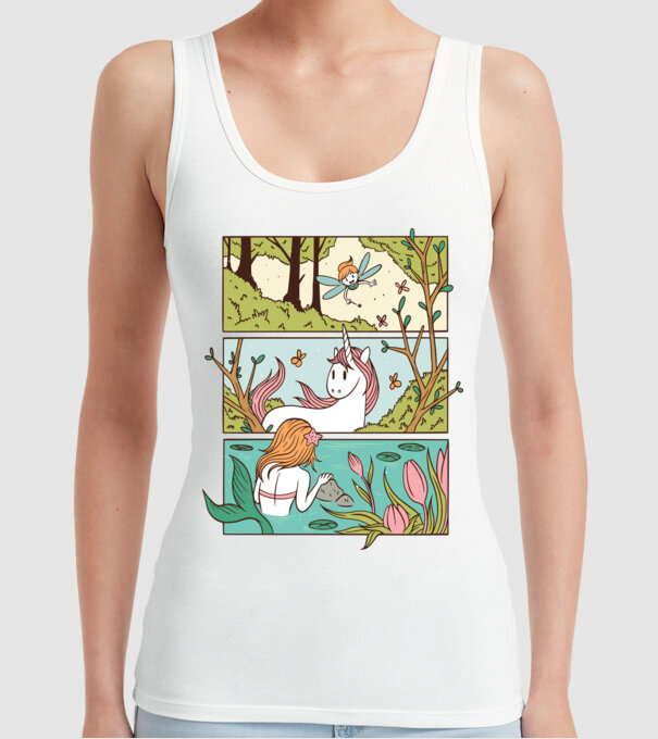 Lumea poveștilor model alb pe tricou