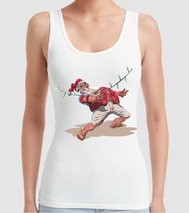 Limbo Moș Crăciun model alb pe tricou