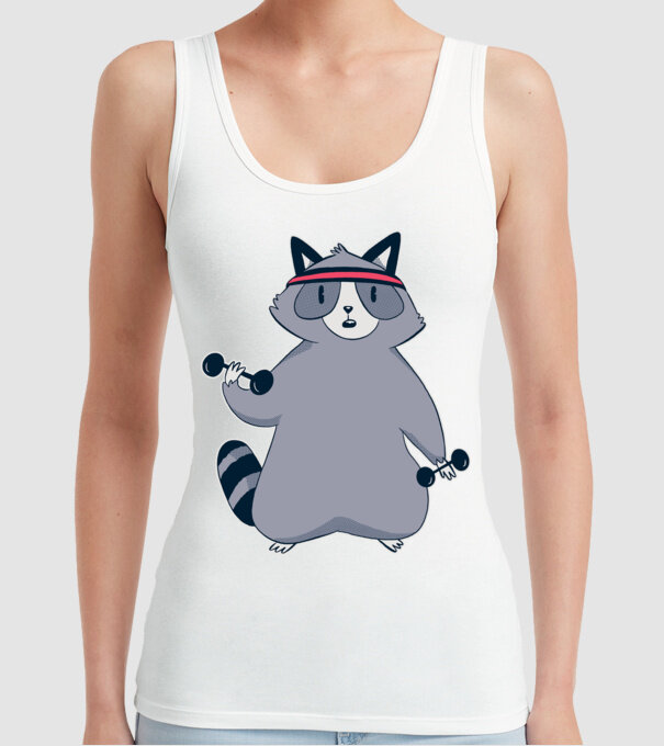 Raton antrenament model alb pe tricou
