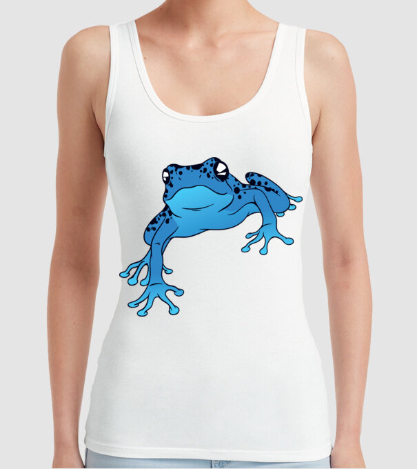 Broască otrăvitoare model alb pe tricou