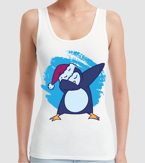 Pinguin DAB model alb pe tricou