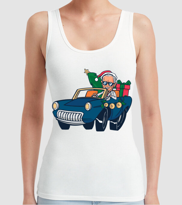 Ridin with Biden Crăciun model alb pe tricou