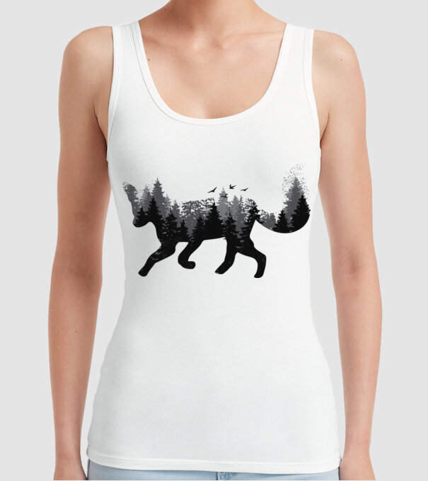 Vulpe pădure Natură model alb pe tricou