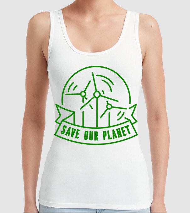 Save Our Planet - Ziua Pământului model alb pe tricou