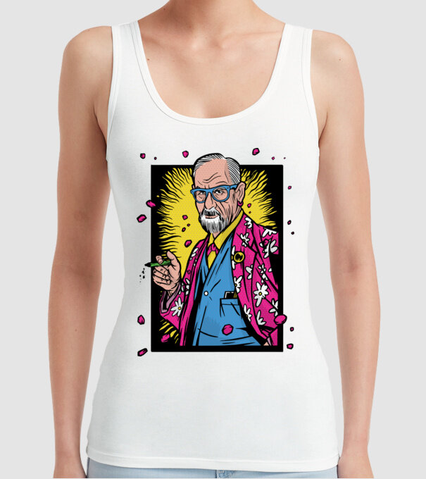 Sigmund Freud Filozof model alb pe tricou