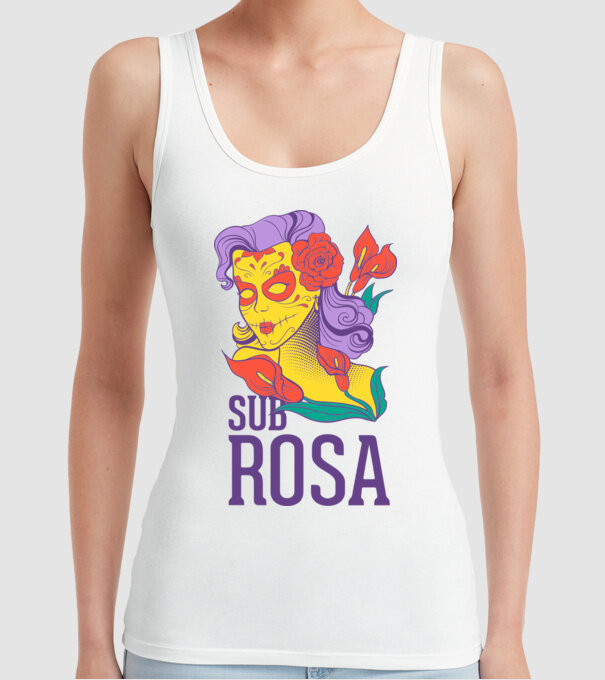 Sub Rosa model alb pe tricou