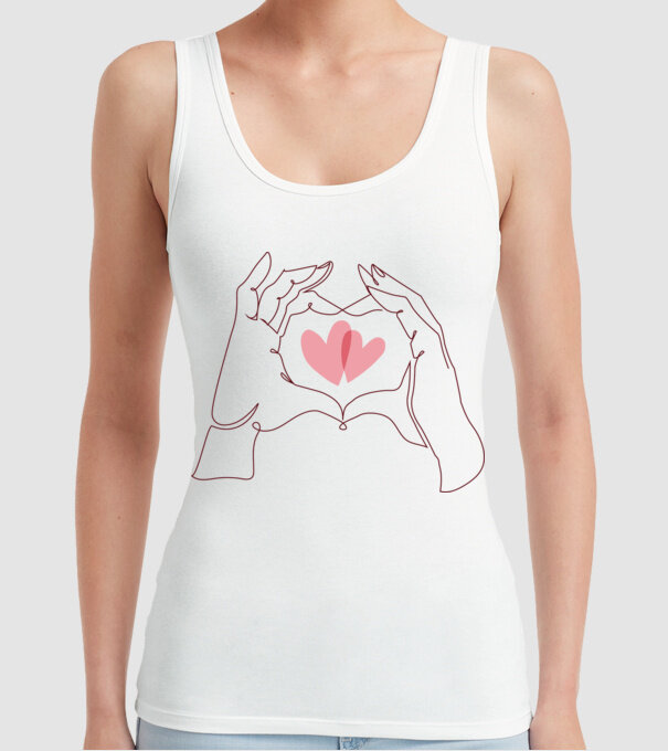 Dragoste Valentine inimă model alb pe tricou