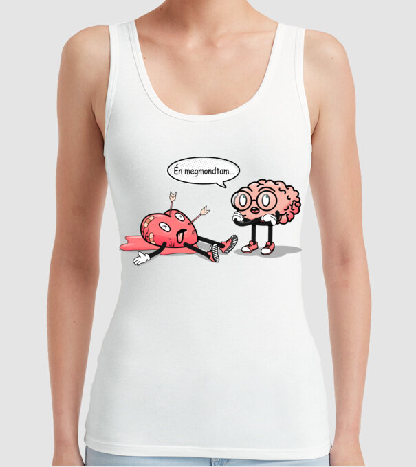 Inimă frântă - Terapie creier vs inimă model alb pe tricou