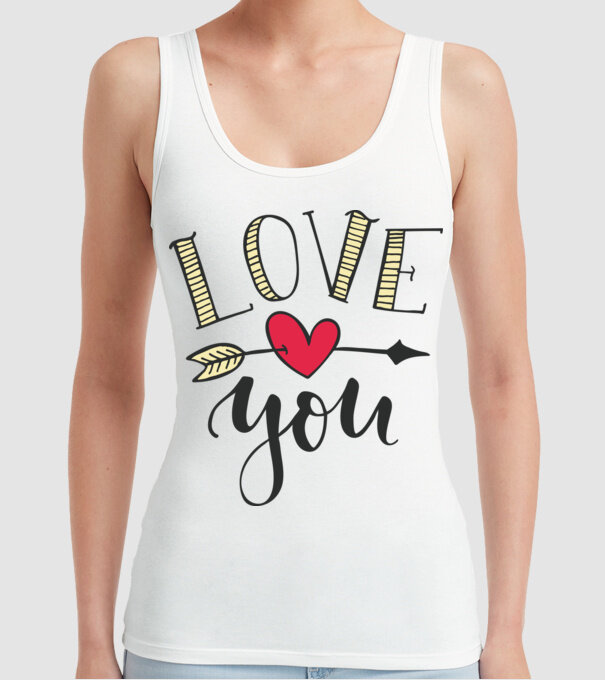 'Te iubesc tricou pentru Valentine''s Day' model alb pe tricou