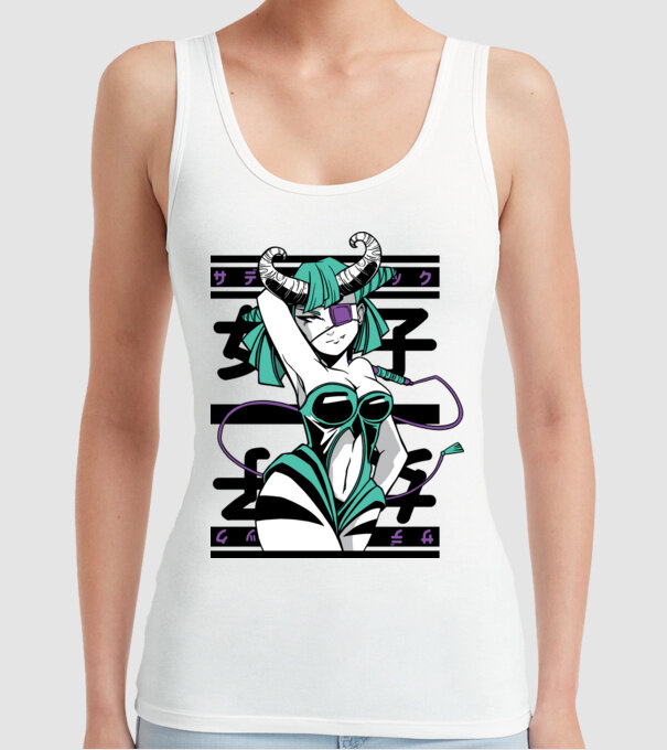 Fată sexy Anime model alb pe tricou
