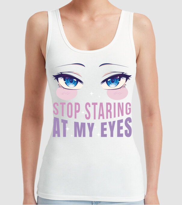 Ochi sexy Anime model alb pe tricou