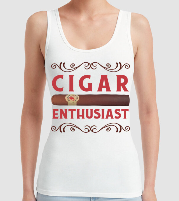 Pasionat de trabucuri model alb pe tricou