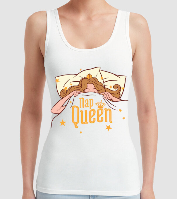 Regina somnului model alb pe tricou