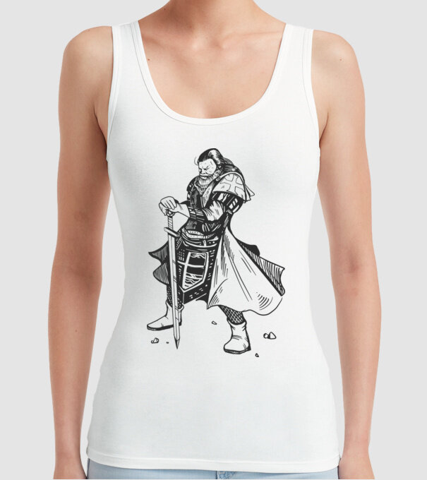 Cavaler Templier model alb pe tricou
