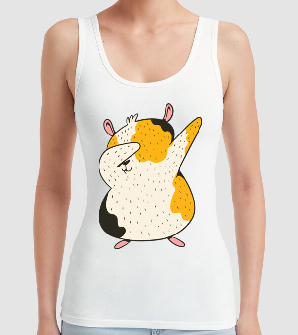 Porcușor de Guineea model alb pe tricou