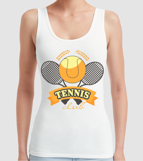 Tennis Club model alb pe tricou
