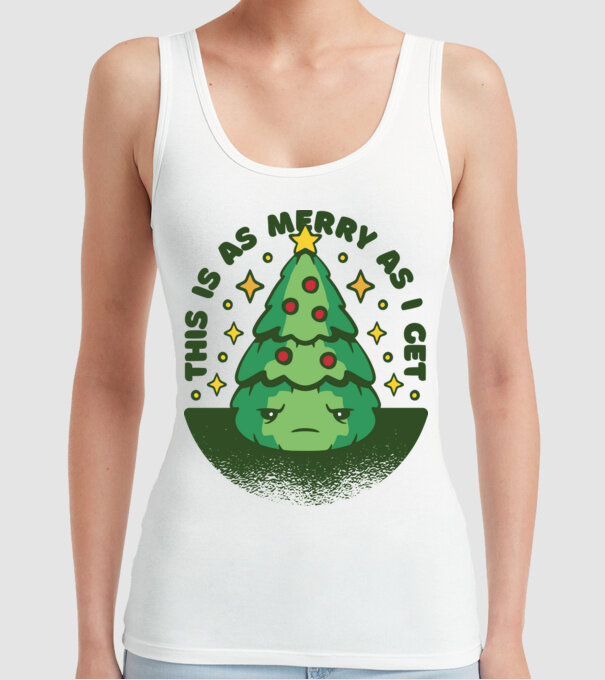 This is as merry as i get tricou Crăciun model alb pe tricou