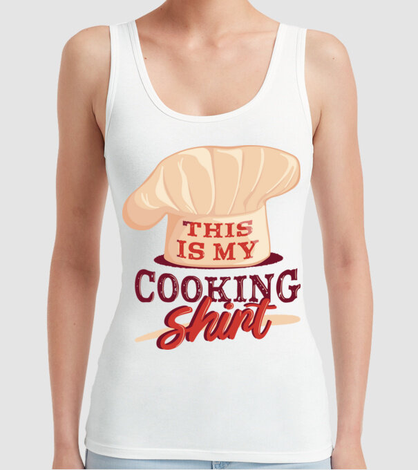 This is my Cooking Shirt model alb pe tricou
