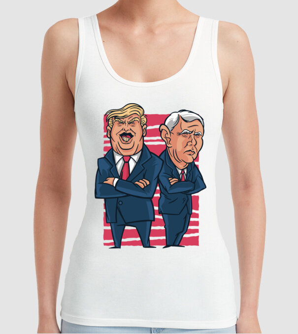 Trump Pence USA model alb pe tricou