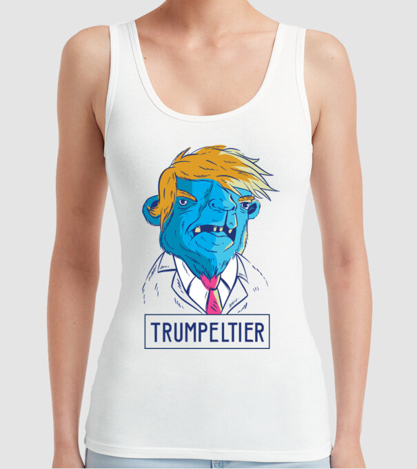 Trumpeltier monstru Trump model alb pe tricou