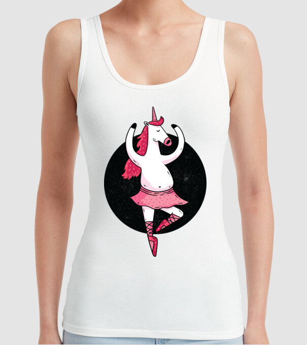 Unicorn Balet model alb pe tricou