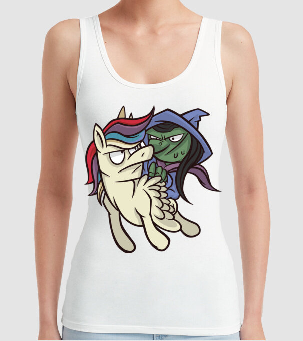 Unicorn vrăjitoare model alb pe tricou